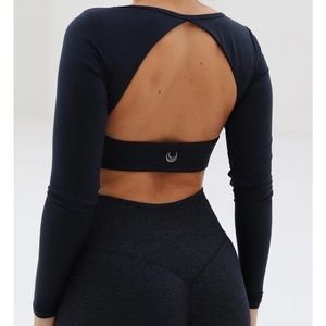 Lazuli Label Open Back Long Sleeve Top